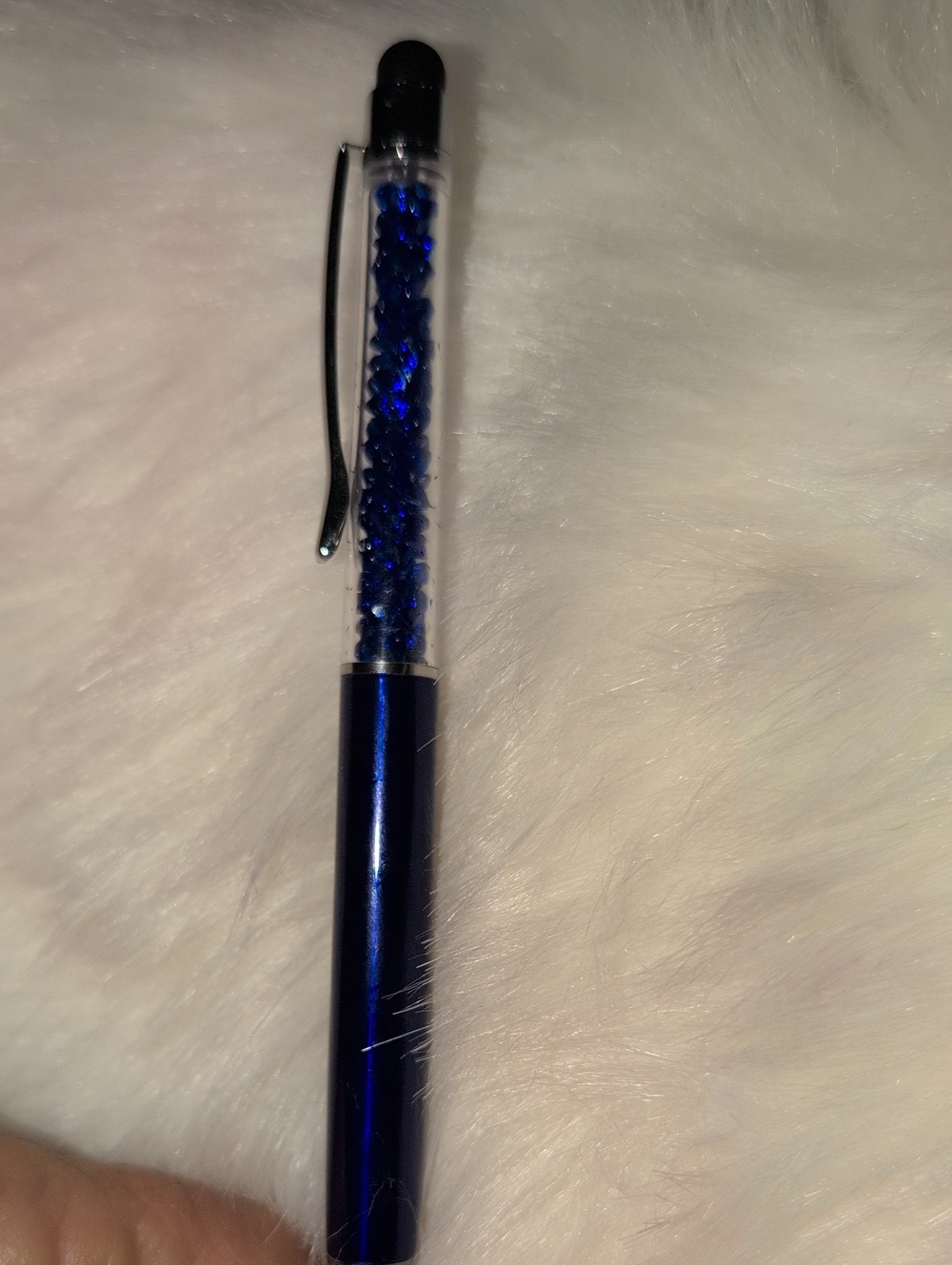 Stylus Pen with Purple Crystal Accent